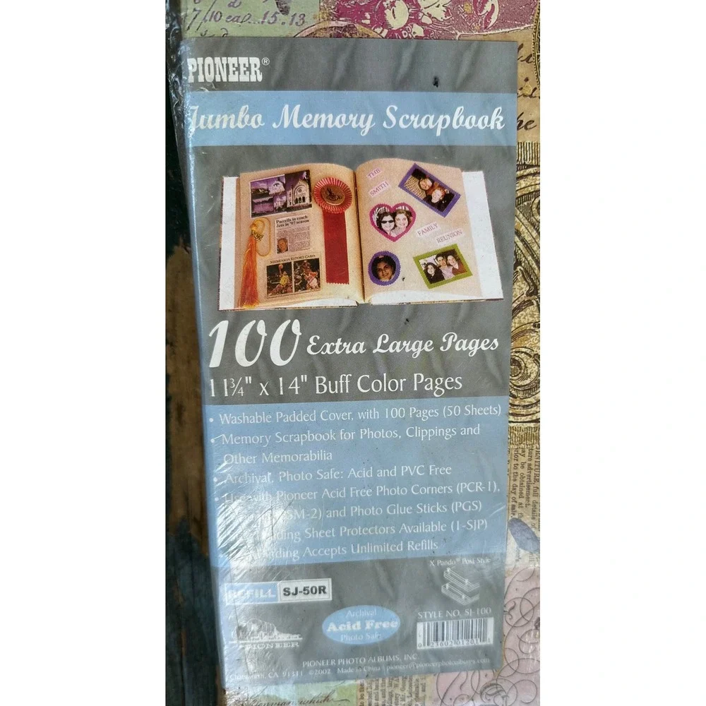 Pioneer Jumbo Memory Scrapbook 100 Extra Large Pages 11.75x14 SJ-100 Vintage